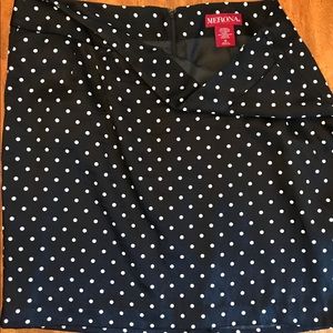Black polka dot skirt
